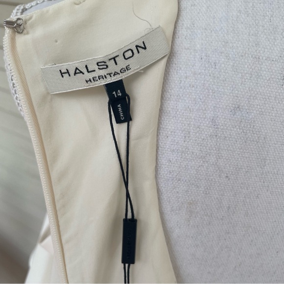 Halston Heritage Evening Collection Dress in Crème Size 14 (NWT) - Picture 9 of 11